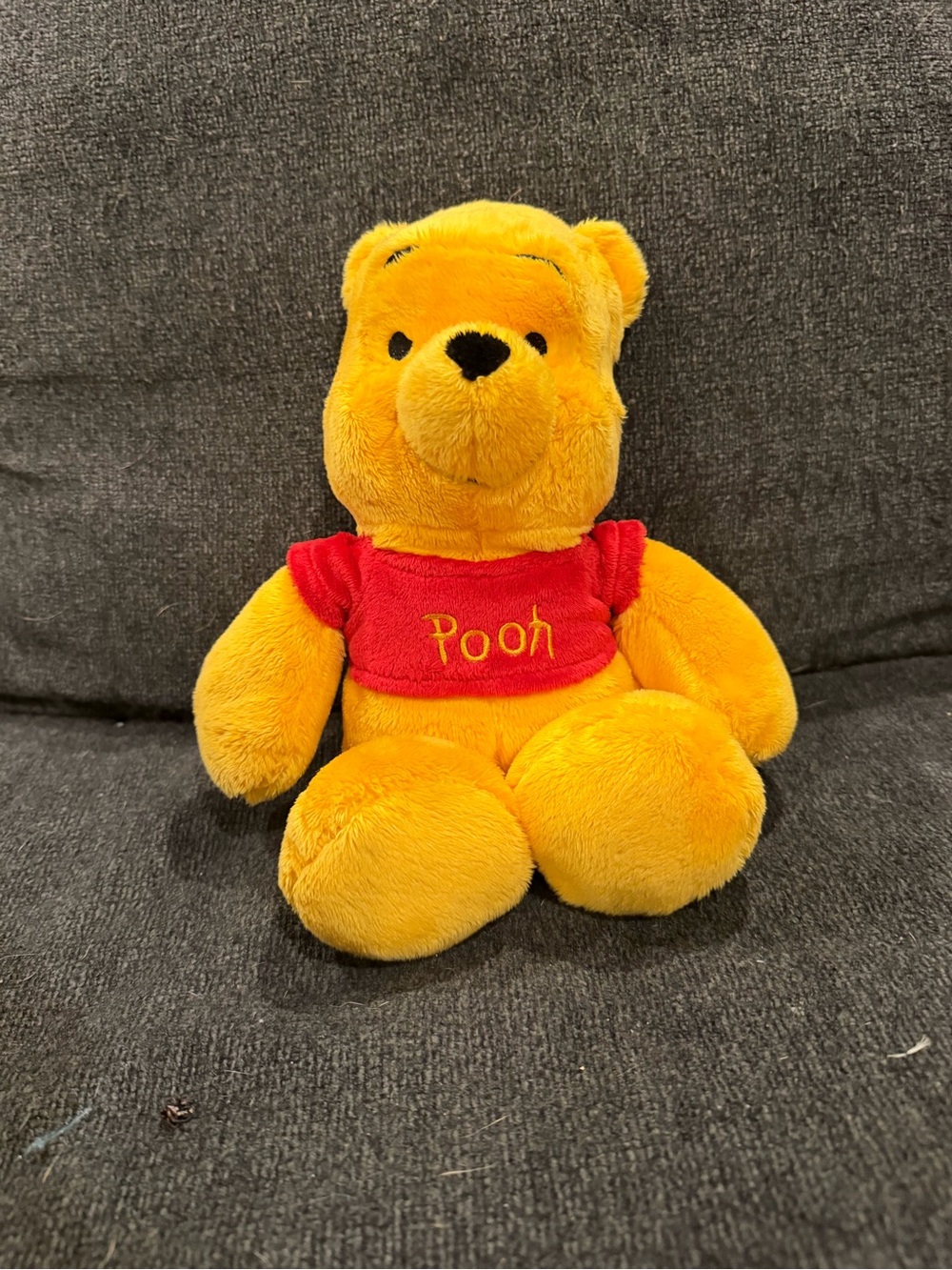 Disney Pooh Plush in Yellow with Red Shirt